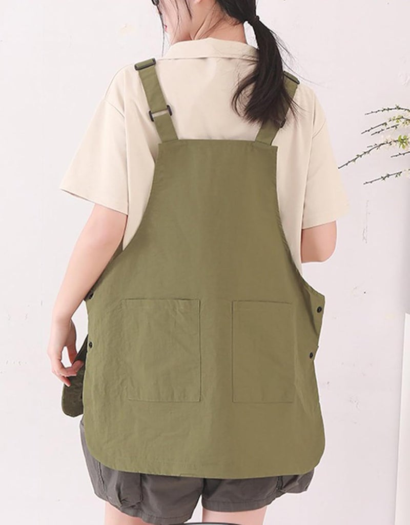 NEWGEM Waterproof Apron with Pockets for Women Cooking Painting Baking Gardening - Image 4